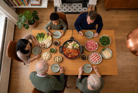 Hotpot Experience Box voor 4 Personen - Complete Hotpot Beleving met Servies, Sauzen, Soepbasis & How to Hotpot Handboek — afbeelding 2