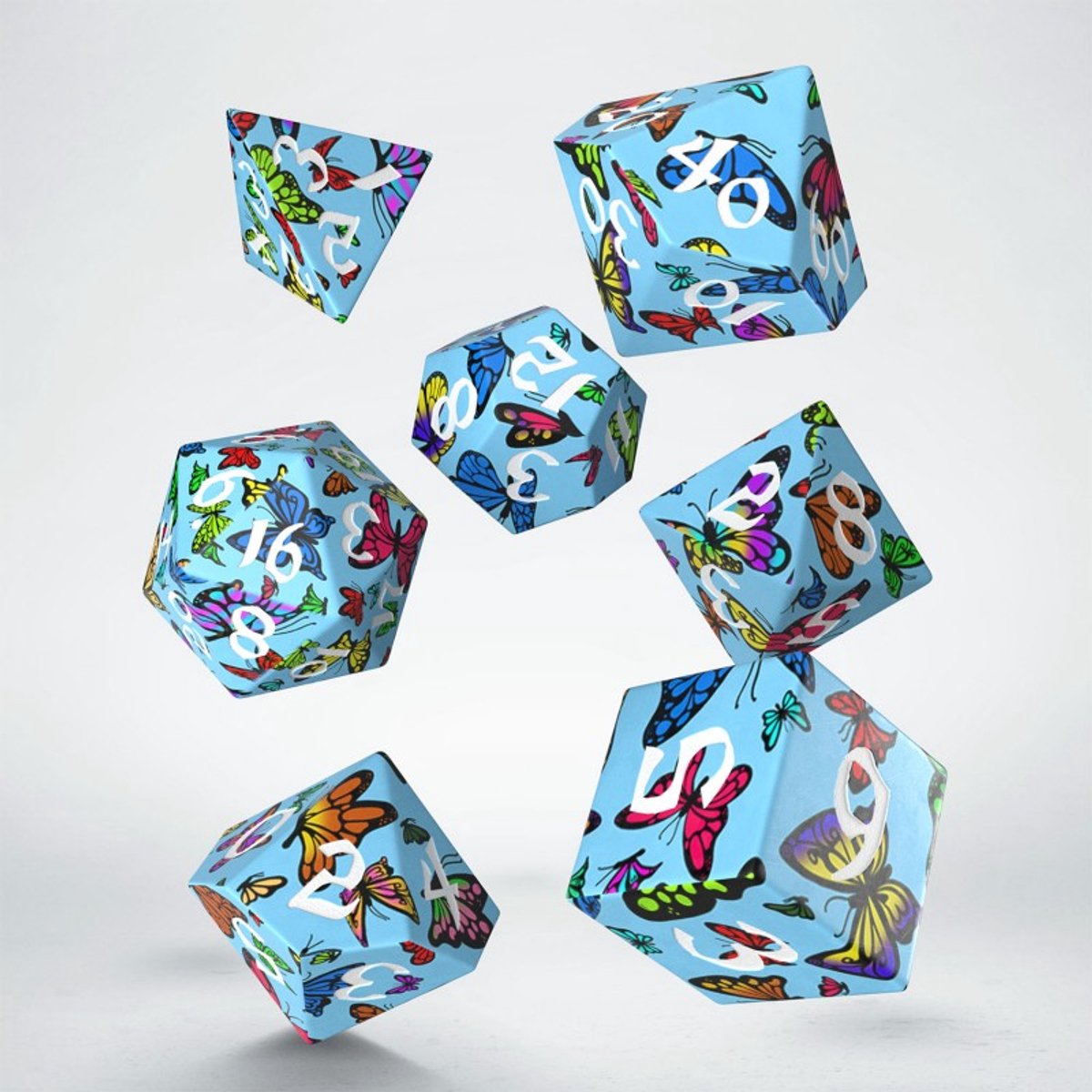 Q-Workshop dobbelstenen set Butterfly - full art design - speelgoed.