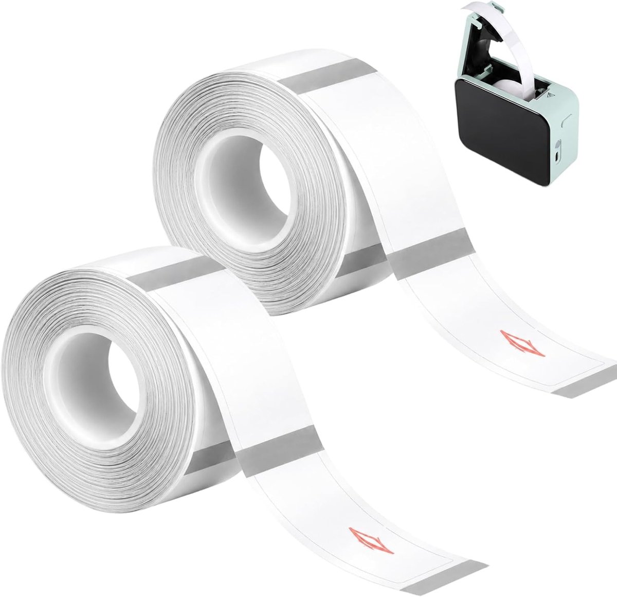 Klebeband voor Etikettierer, zelfklevende thermische labeltape, 12 x 40 mm, 160 labels/rol, compatibel met P15/P12/P11/D30/L12 labelprinter, BPA-vrij, water- en oliebestendig, ideaal voor organisatie en verzending
