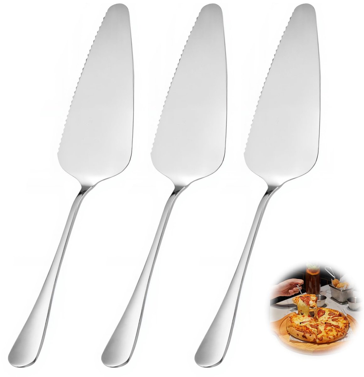 Taartschep set 3 stuks - roestvrij staal - gepolijst - perfect voor taartdecoratie - ShopVlot