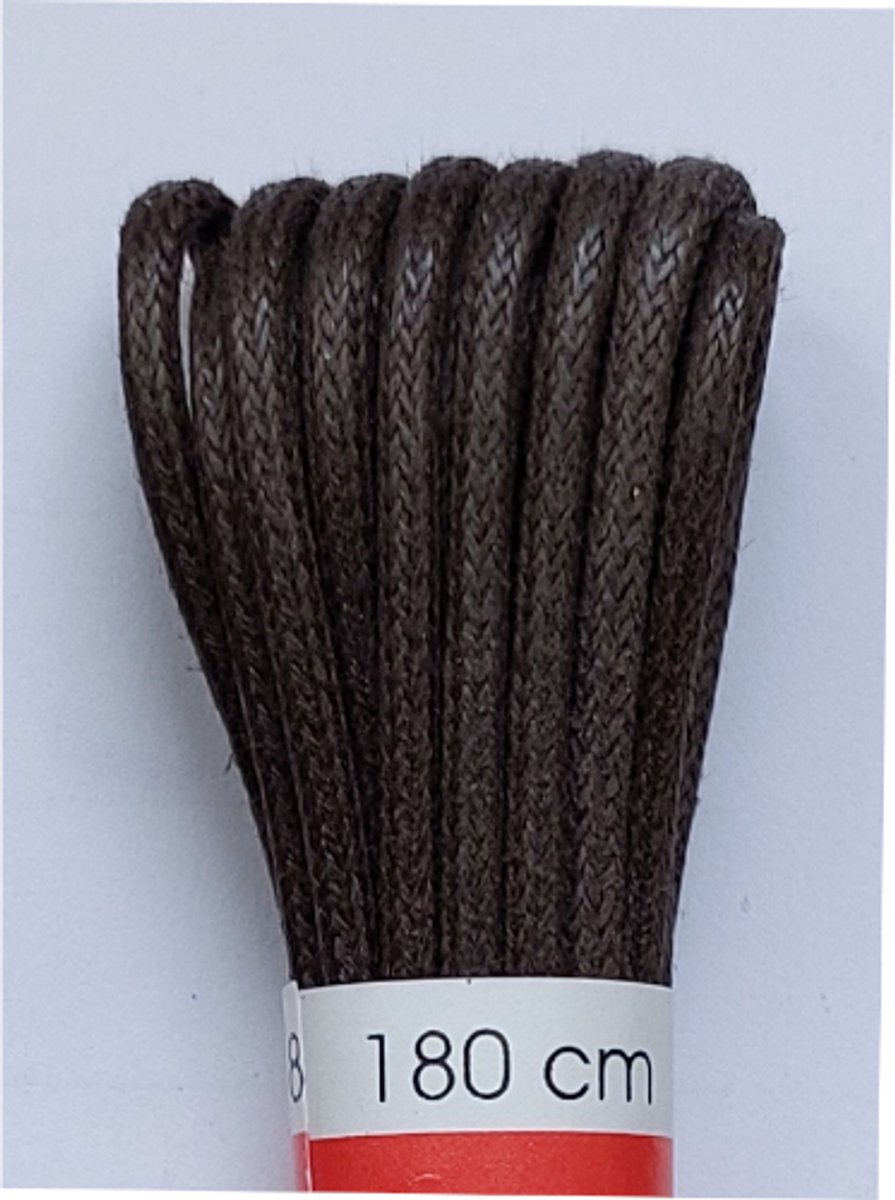 Ronilux Veter - Donker Bruin - Dun Rond - Wax - Lengte 180 cm - Dikte 2,5 mm - Schoenveter