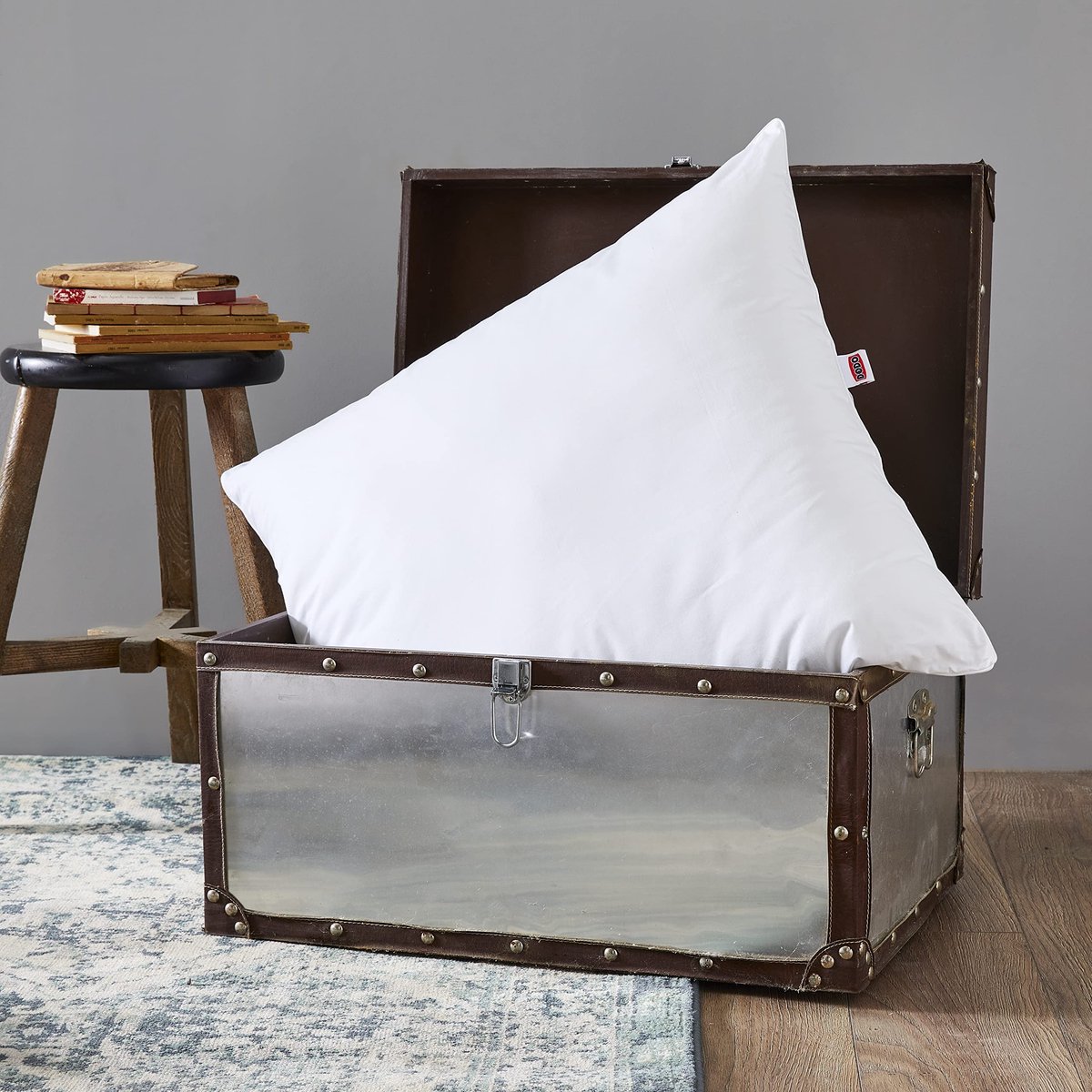 Kussen 65 x 65 cm - ganzen- en eendendons/veren - wit - optimaal comfort - ShopVlot