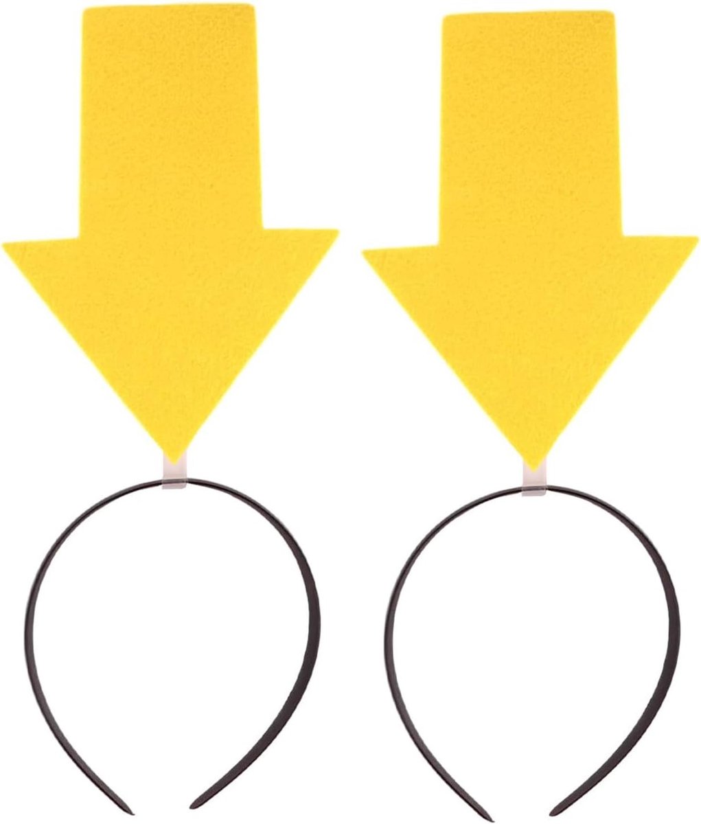 Set van 2 Gele Haarbanden met Pijlen Decoratie voor Halloween, Cosplay, Carnaval en Feestjes