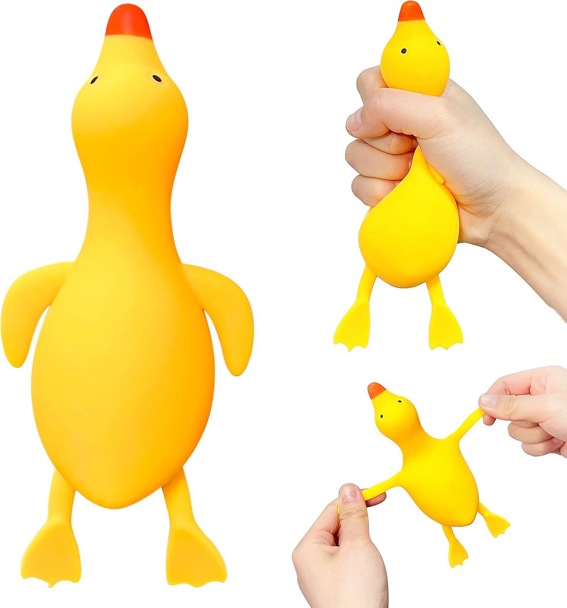 Speelvriendelijke Eend Squishy Knijpbal / Kip Stressbal | Anti-Stress Speelgoed / Duck Fidget Toy | Squishies - Eend