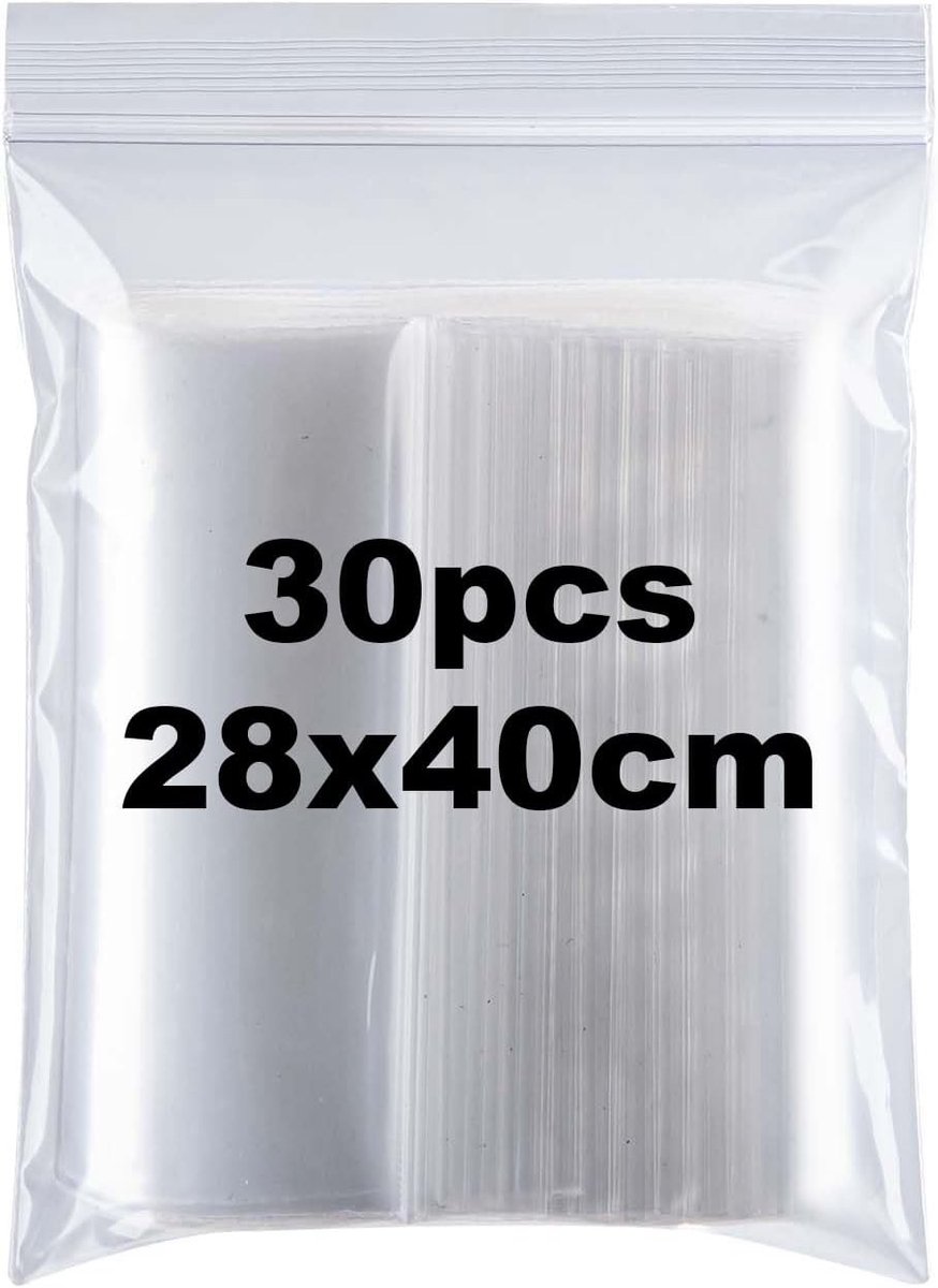 Duurzame en Herbruikbare Duidelijke Plastic Zak, 28x40cm, Voor Kleding, Schoenen en Dekens, Ideaal voor Opberging en Bescherming