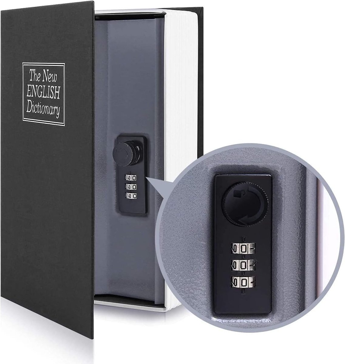 Veilige Boek Box met Combinatieslot, Verborgen Geldbox voor Sleutels, Cash en Sieraden, Ideaal voor Thuis en Kantoor, Discreet en Handig