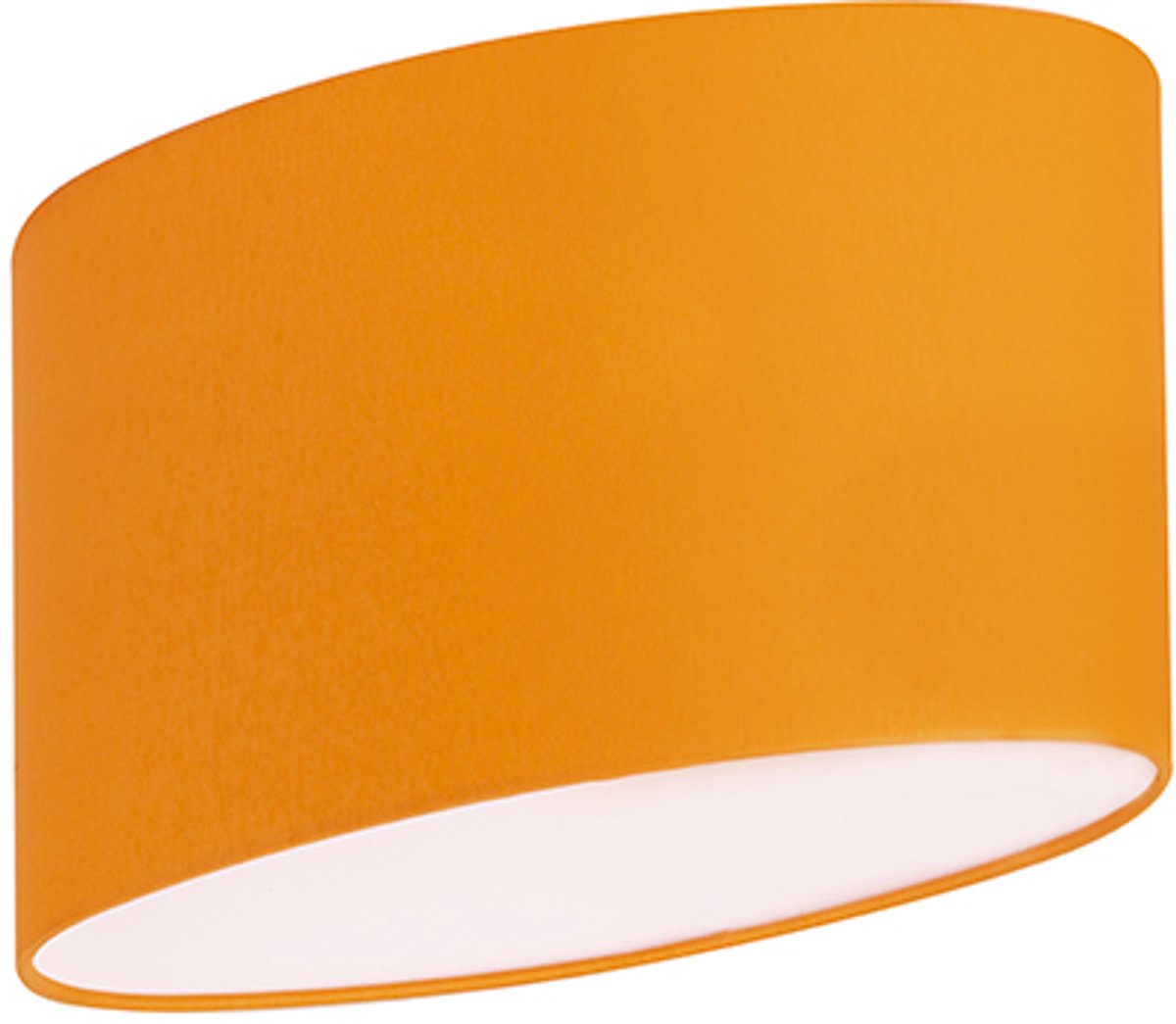 Uniqq Ovale Lampenkap stof oranje 35 x 23 cm – 18 cm hoog
