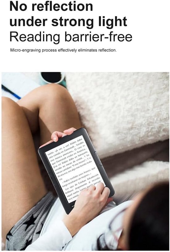 6-inch inkjet e-reader, draagbaar e-leesapparaat, 8 GB geheugen, digitaal display, geschikt voor thuis en op reis. — afbeelding 5