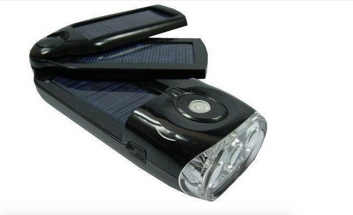 POWERplus Eagle, solar oplaadbare LED zaklamp en lader / oplader voor mobiele telefoon, powerbank