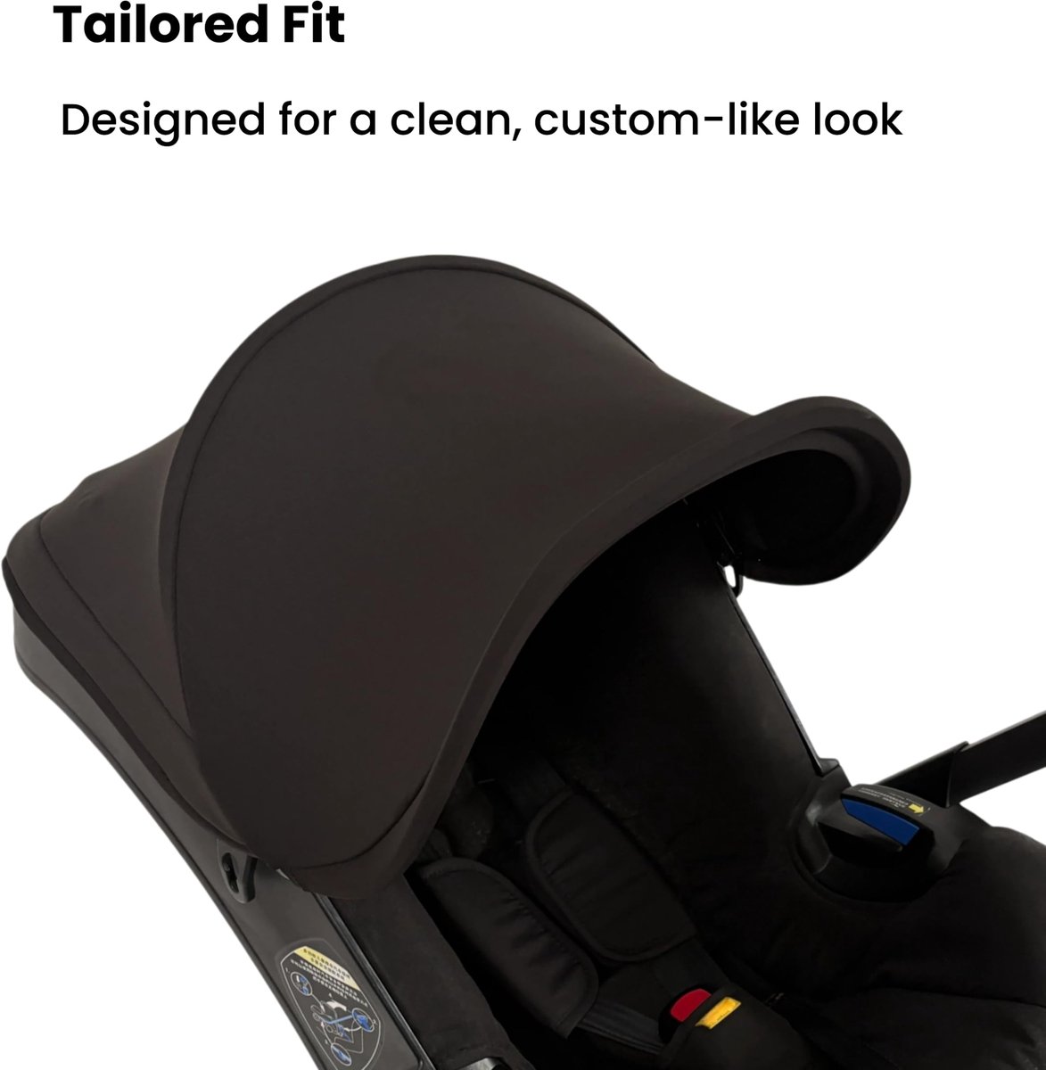 Vervangende luifelhoes compatibel met Doona+ kinderwagen en autostoel, hoge dekking zonwering, dikke zachte - ShopVlot