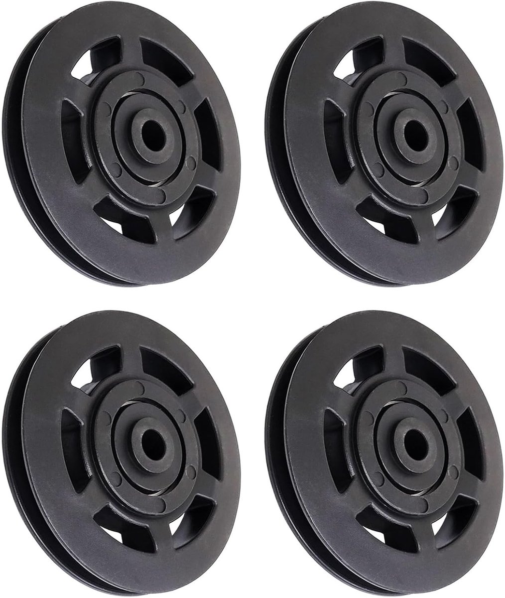 2 paar (4 stuks) lagers pully wiel kabel voor gym fitness apparatuur 95mm - Duurzaam en efficiënt