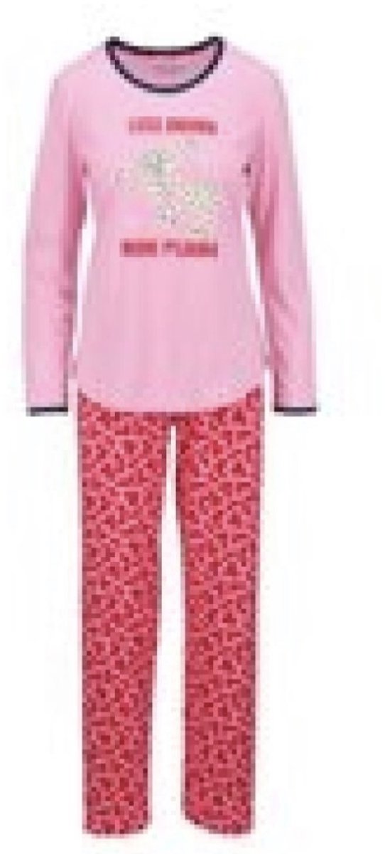Katoenen dames pyjama anjer Ringella - Roze - Maat -38