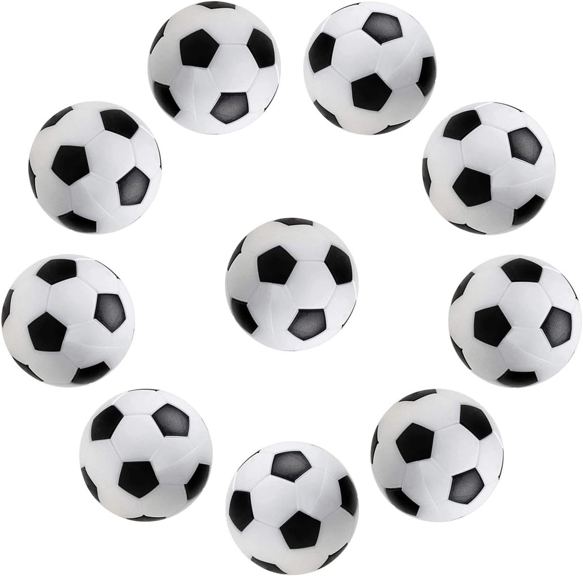 Voetbalballen - Zwart en Wit - Maat 10 - Set van 10 Stuks - Voor Sportliefhebbers