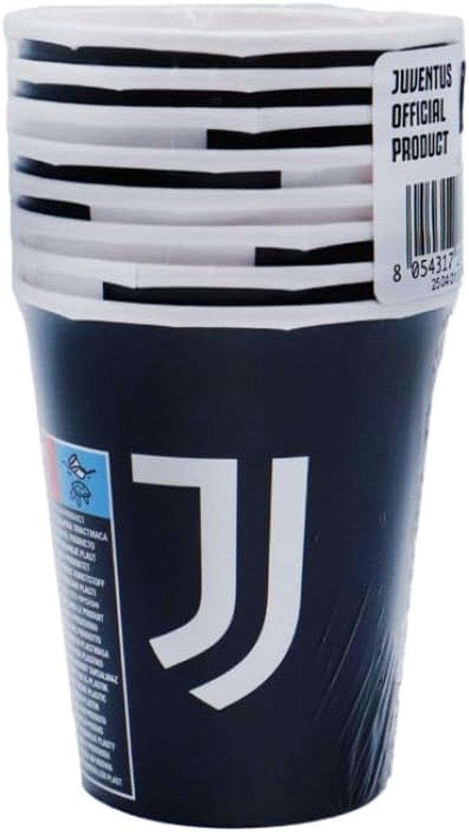 8 glazen 250 ml Juventus - ShopVlot