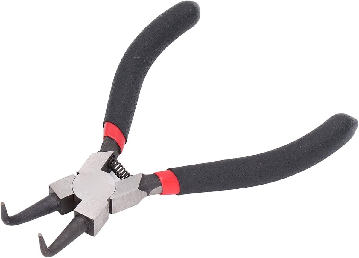 Internal Circuit Pliers with Curved Jaw 12.7cm Carbon Steel and Rubber Ring Removal Tool - ShopVlot