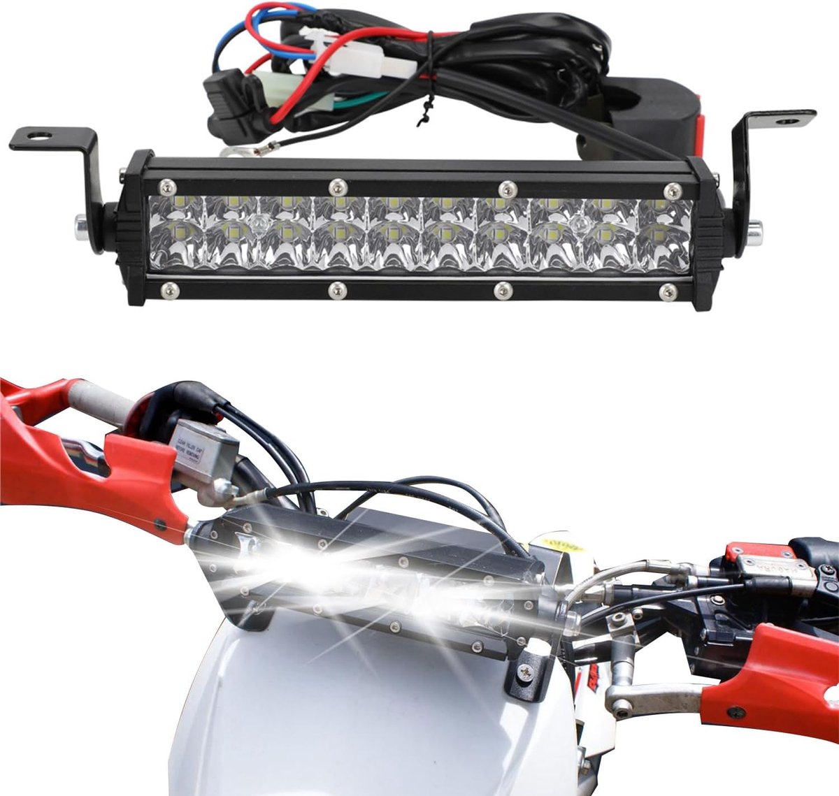 LED spotlights 22mm 60W 2500Lm universal for CRF XR EXC XC TE FE KLX PW - ShopVlot