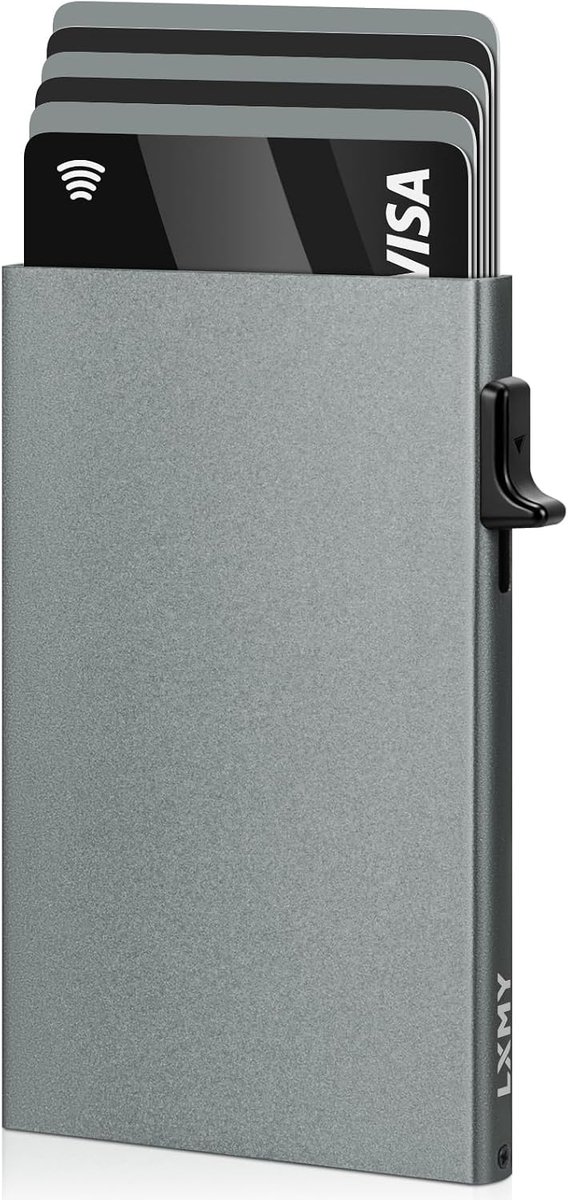 LXMY Card Holder Wallet, Credit Card Holder RFID Blocking, Minimalist Pop Up Wallet, Aluminum Slim Metal Wallet for - ShopVlot