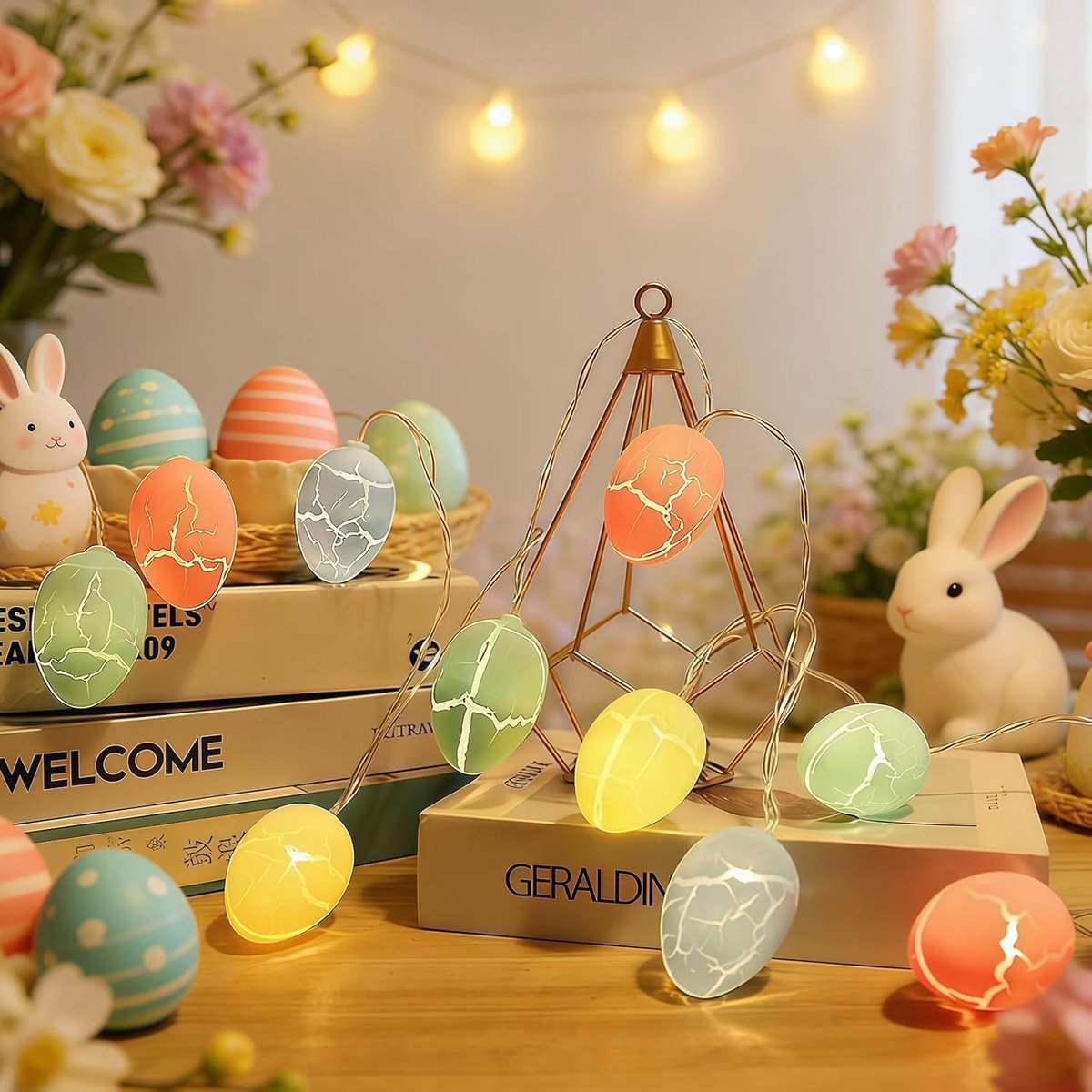 Fairy Lights for Easter Eggs Battery Operated 3 m 20 LEDs 2 Modes Easter Decoration Easter Eggs Fairy Lights for - ShopVlot