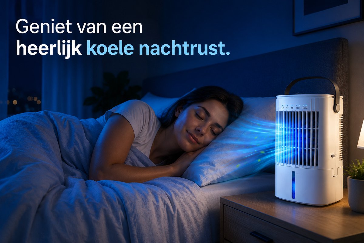 Mobiele Airco Zonder Afvoer - Mobiele Airco Zonder Slang - Compact En Zuinig - Ideaal Voor Koeling In Slaapkamers Of Kleine Kantoren thumbnail 4