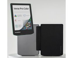 PocketBook Verse Pro Color e-reader Sage Glow – 6 inch – 16 GB – waterdicht + Transparant Zwart hoesje – voordeelbundel