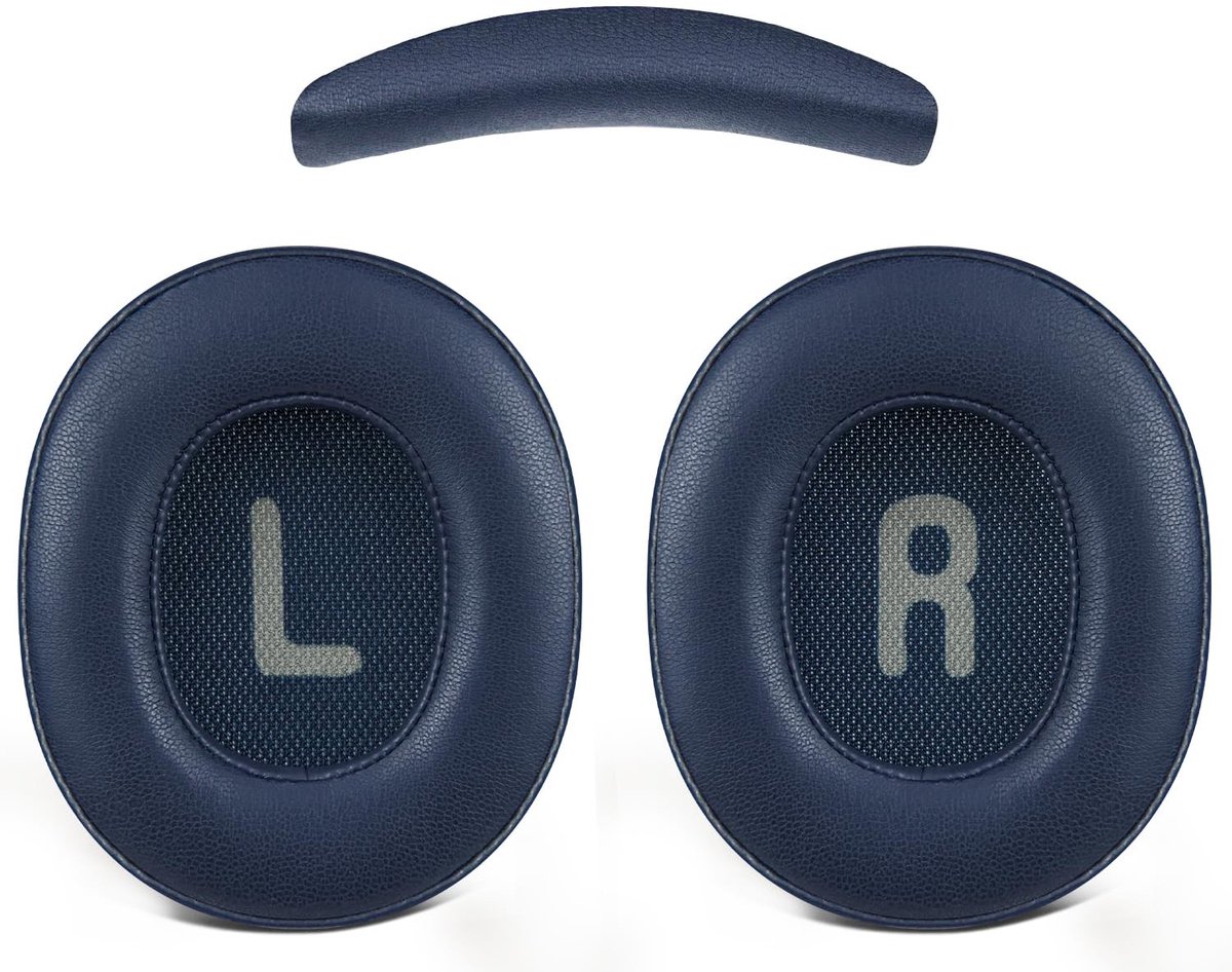 Dailygoods - SOULWIT Vervangingsset voor JBL Tune 700BT/710BT/720BT/750BTNC/760NC/770NC hoofdtelefoons, oorkussens earpads cushion van proteïneleer + hoofdband headband