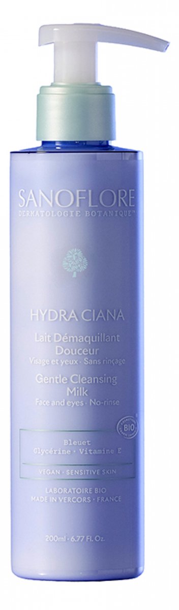 Sanoflore Hydra Ciana Lait Démaquillant Douceur Bio 200 ml