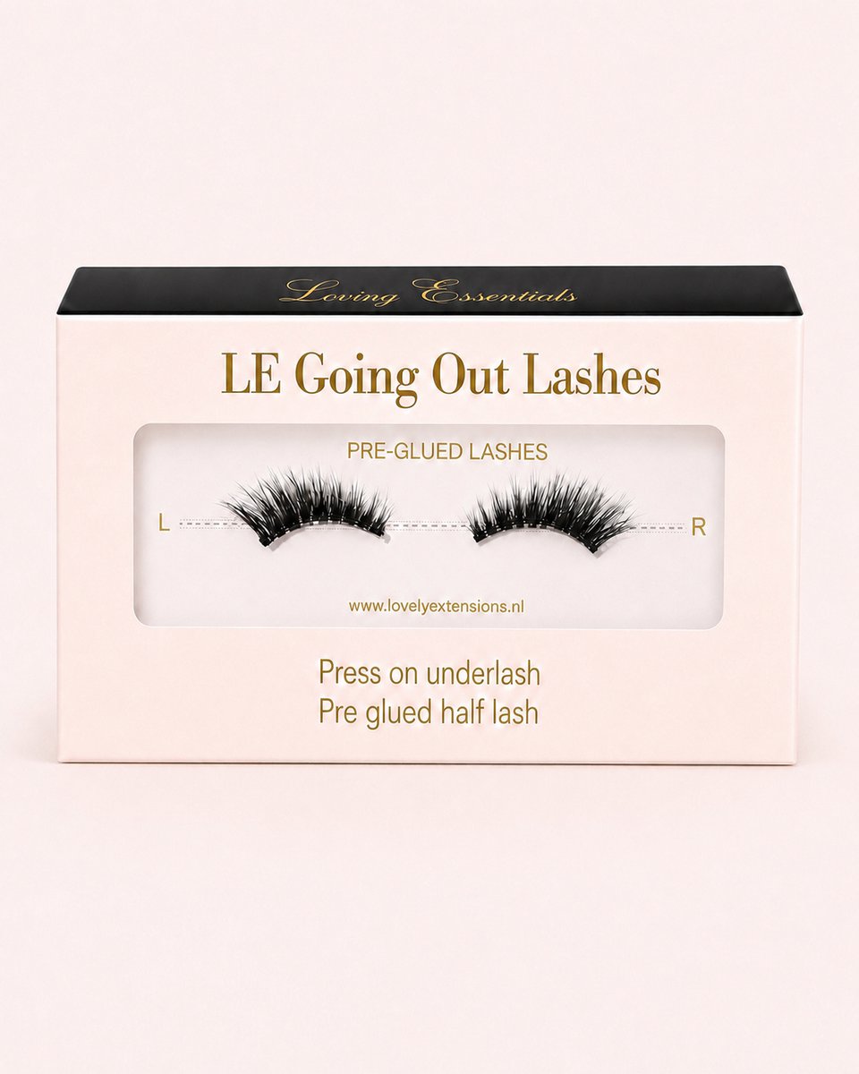 LE Going Out Lashes - Press On Half Strip Lashes- Pre Glued - Cluster Lashes - Kunst Wimpers - Wimperextensions - Plak Wimpers - Nep Wimpers - Valse Wimpers - Going Out Lashes