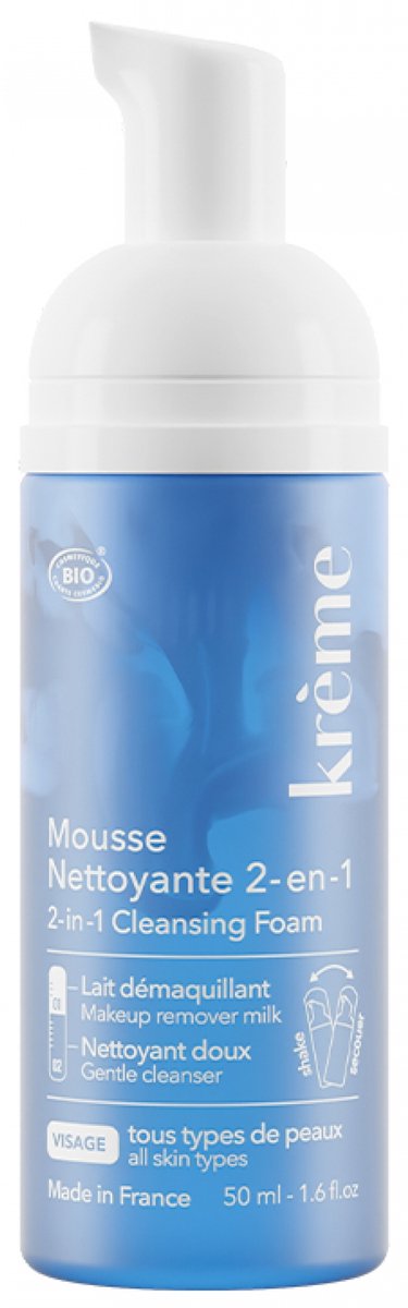 Krème Mousse Nettoyante 2en1 Bio 50 ml
