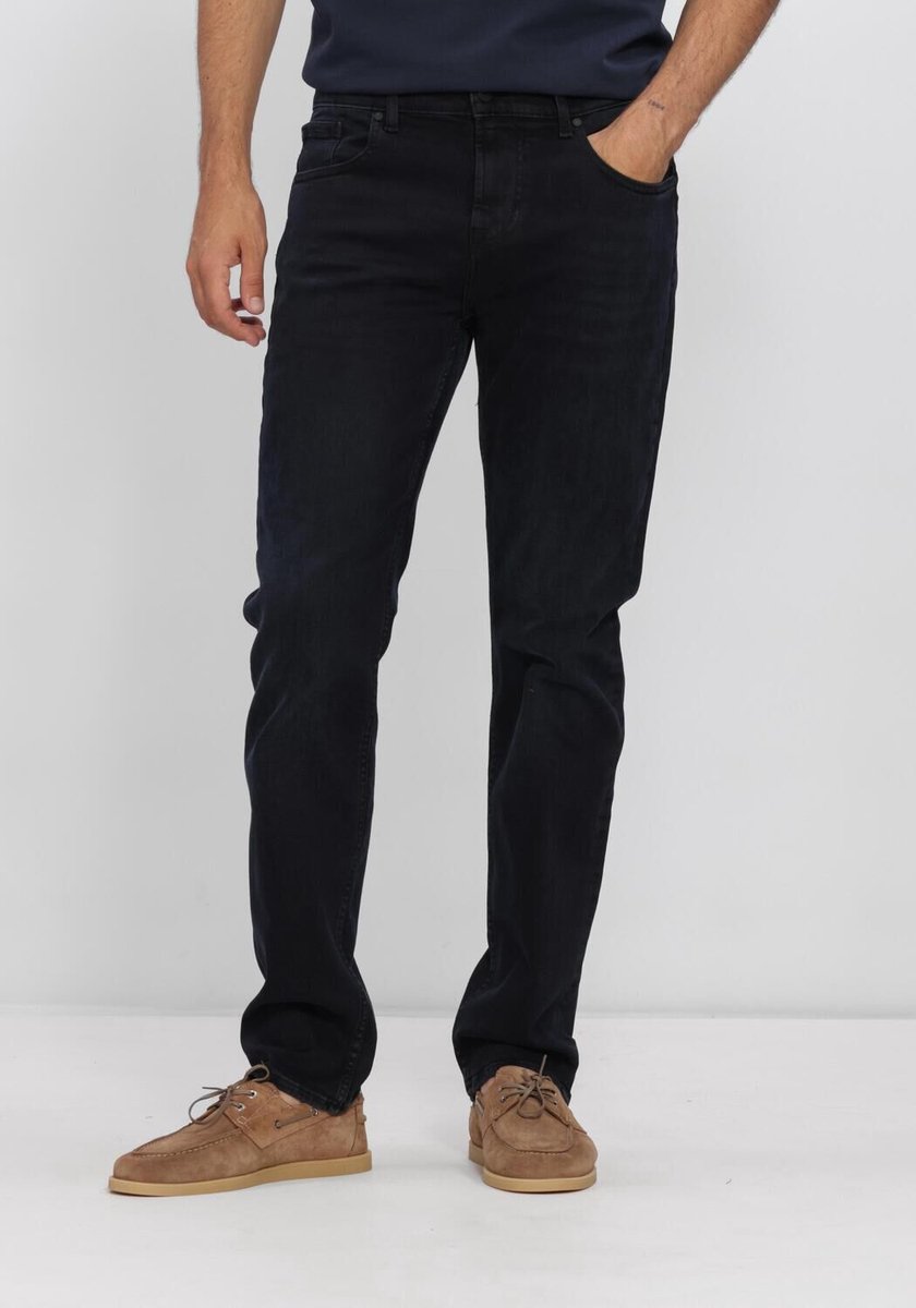 7 For All Mankind Slimmy Low Jeans Heren - Broek - Donkerblauw - Maat 31
