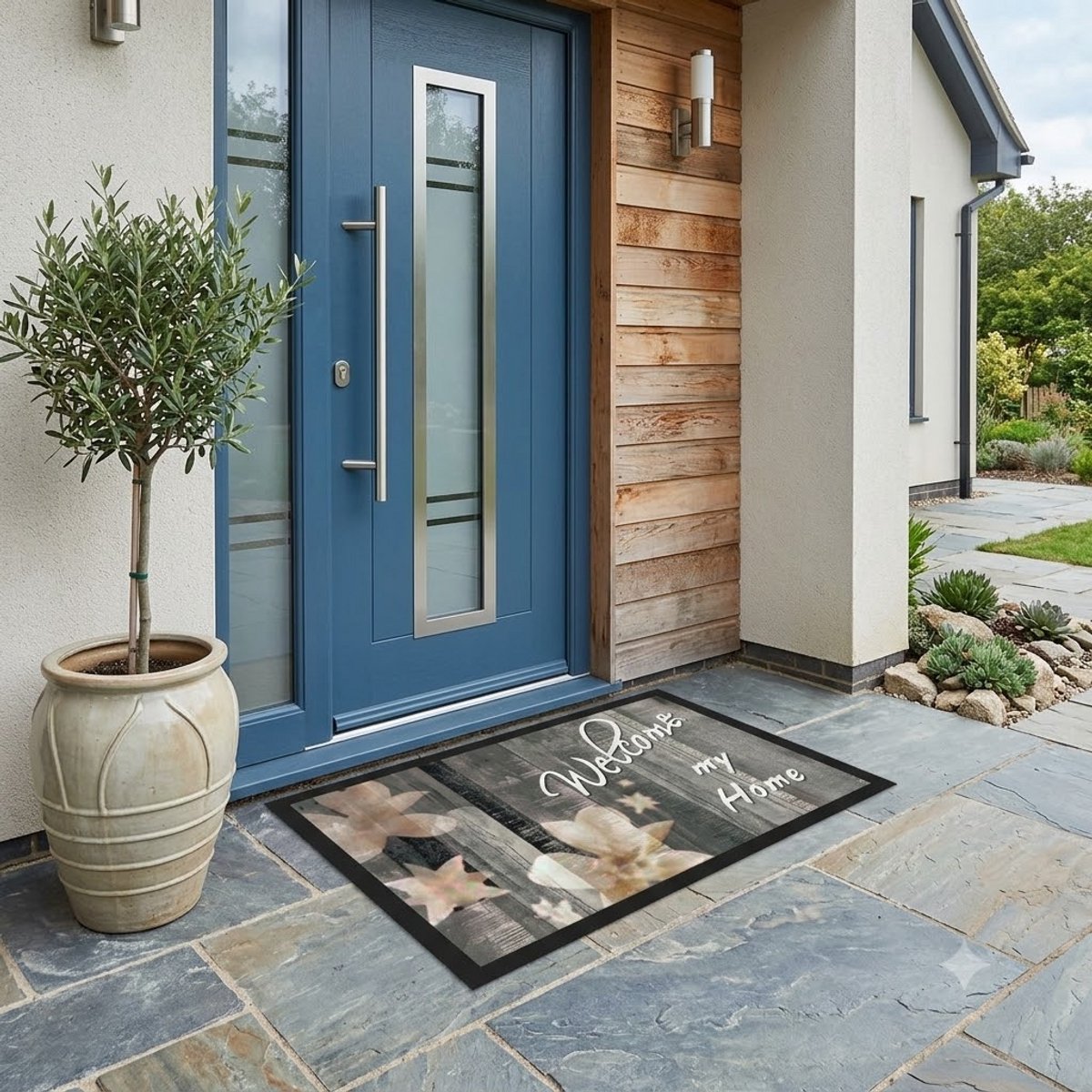 Maison Elara Deurmat Welcome - Antislip Vuilopvangmat - 60x80 cm - Geschikt voor binnen en buiten