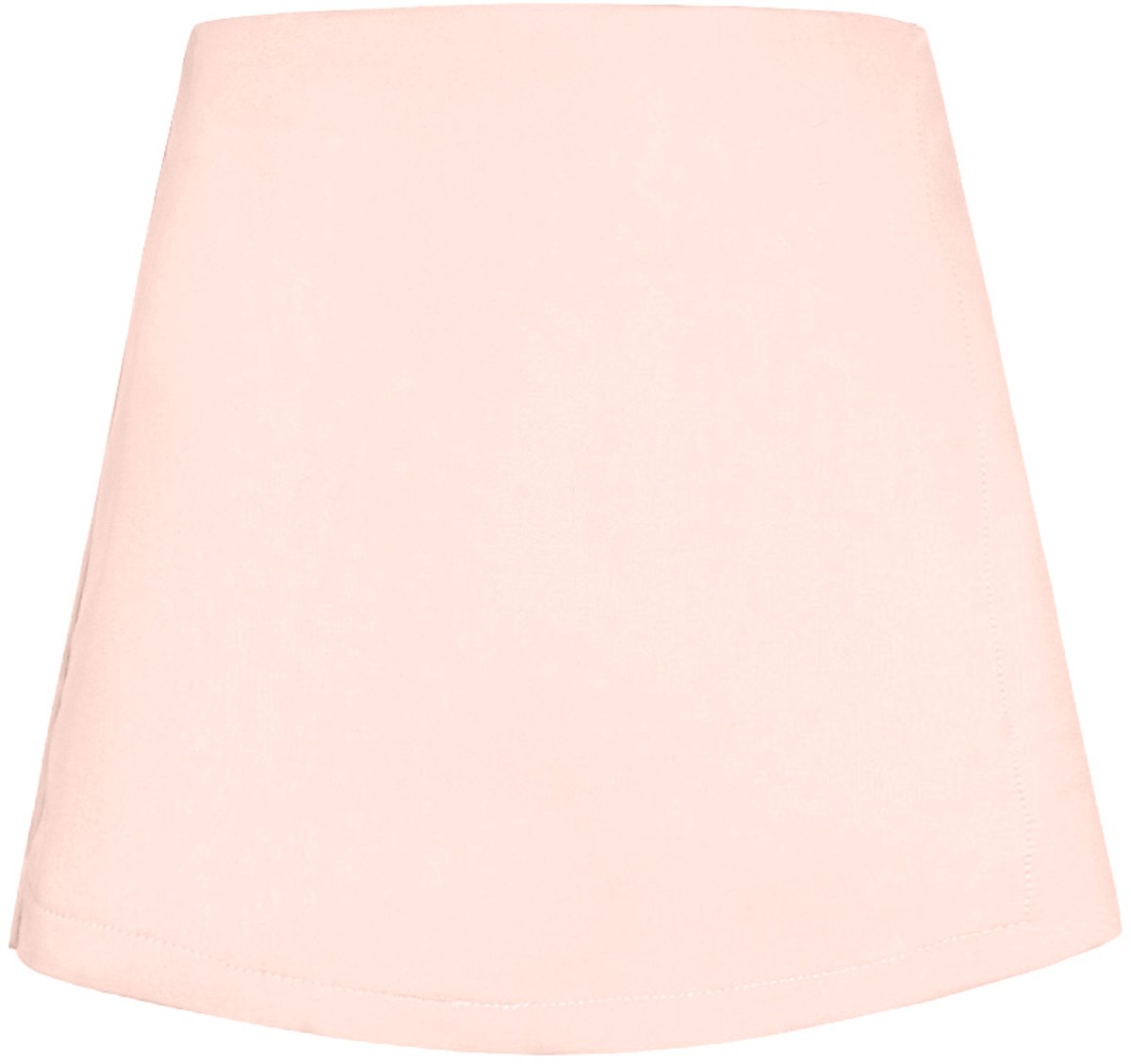Gestructureerde Polyester Vrouwen Asymmetrische Shorts - Roze - Maat M