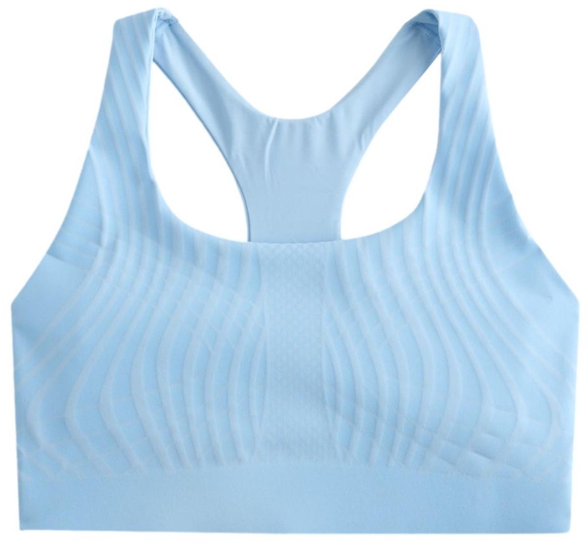 Next Dames - Compression Crop high-impact sportbeha met print - Blauw Blue