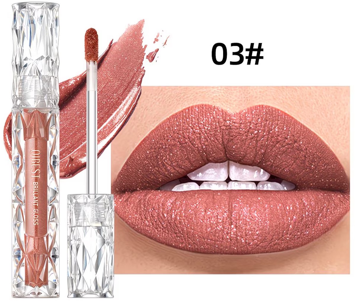 Pearly Lip Gloss Champagne Nude – Shimmer Lipgloss met Parelmoerglans – Langhoudende Glanzende Lipgloss