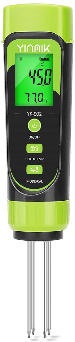 3-in-1 Digitale Bodemtester Vochtigheid, EC en Temperatuur voor Tuin en Planten
