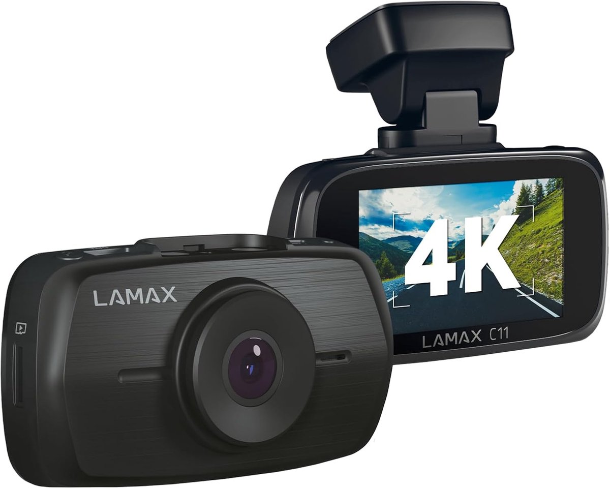 SnelShoppen - 4K Dashcam, LAMAX C11 GPS Auto Camera, G-Sensor, 5GHz WLAN, Geheugenkaart tot 256GB, Loopopname, Parkeerstand, GPS, Microfoon, Timelapse