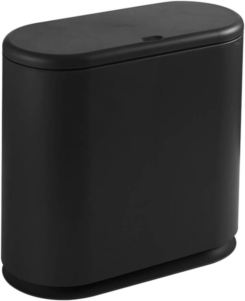 SnelShoppen - 8 Liter Scandinavische Stijl Creatieve Spring Top Deksel Type Poppen Deksel Afvalbak Plastic met Deksel Badkamer Keuken Slaapkamer Kanto