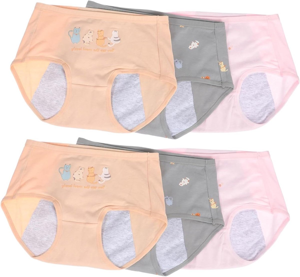 Menstruatie Ondergoed - Sanitair Slips - Bescherming Tijdens Periode - Verlengd en Verdikt Ontwerp - 6 Stuks - Niet Gespecificeerd