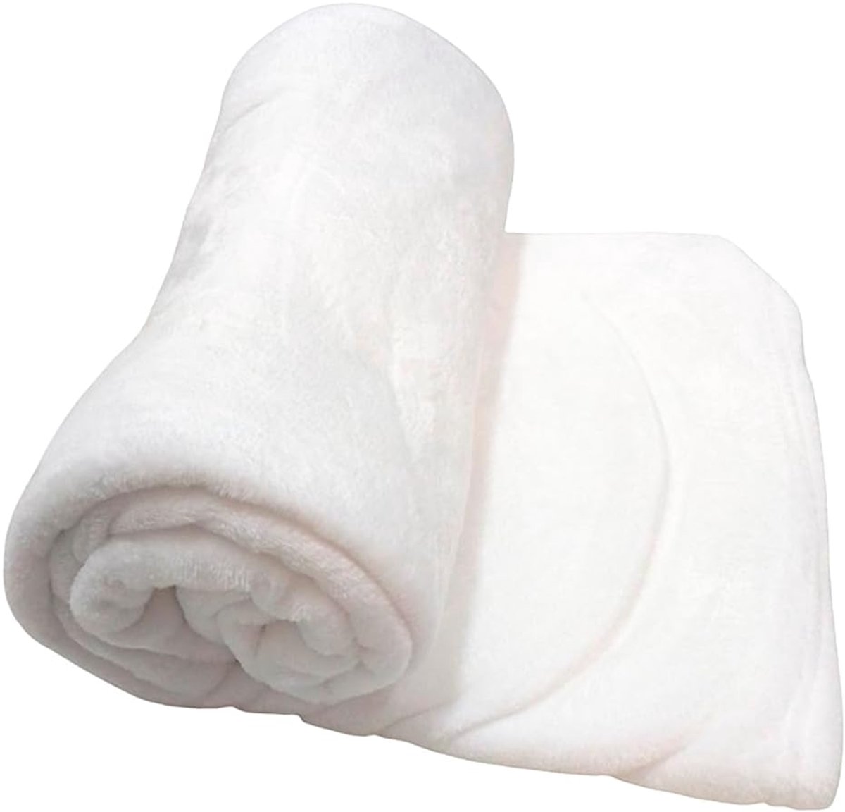 SnelShoppen - Warm Flanellen Dekentje Klein Medium Groot Ideaal als Bedsprei, Sofa of voor Elke Gelegenheid Dekentje voor Kinderen Baby (101 Wit, 220x