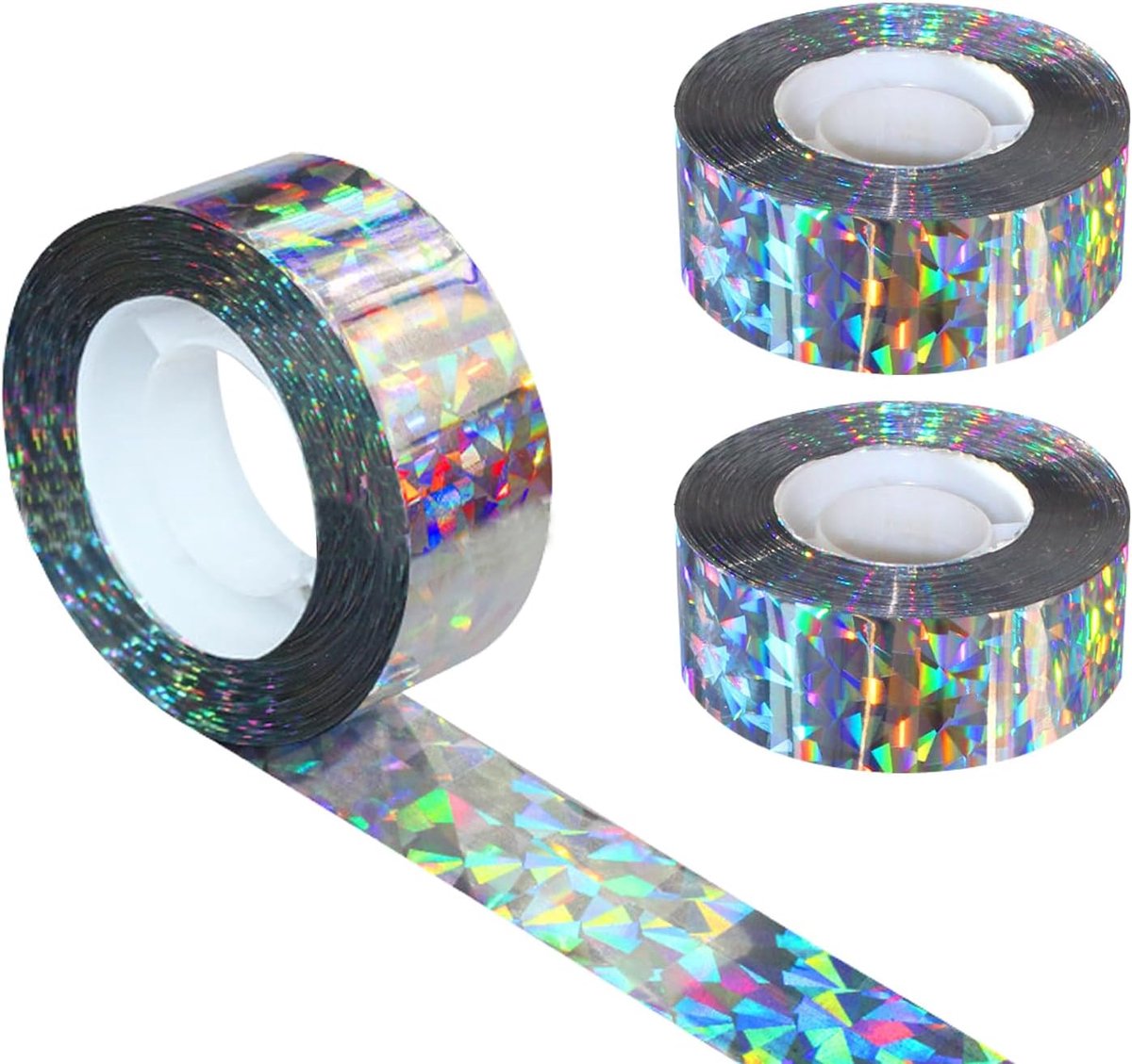 2 rollen vogelafschriktape, dubbelzijdig reflecterend vogelafschrikmiddel, duivenverjager, meeuwverjager - ShopVlot