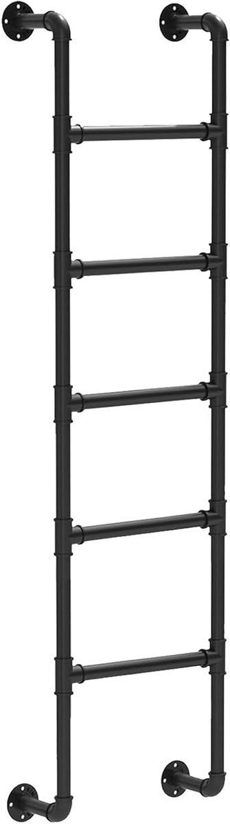 Vluchtladder - Reddingsladder Noodladder - Veilige Ontsnapping - Metalen Constructie - 100-300 cm - Zwart
