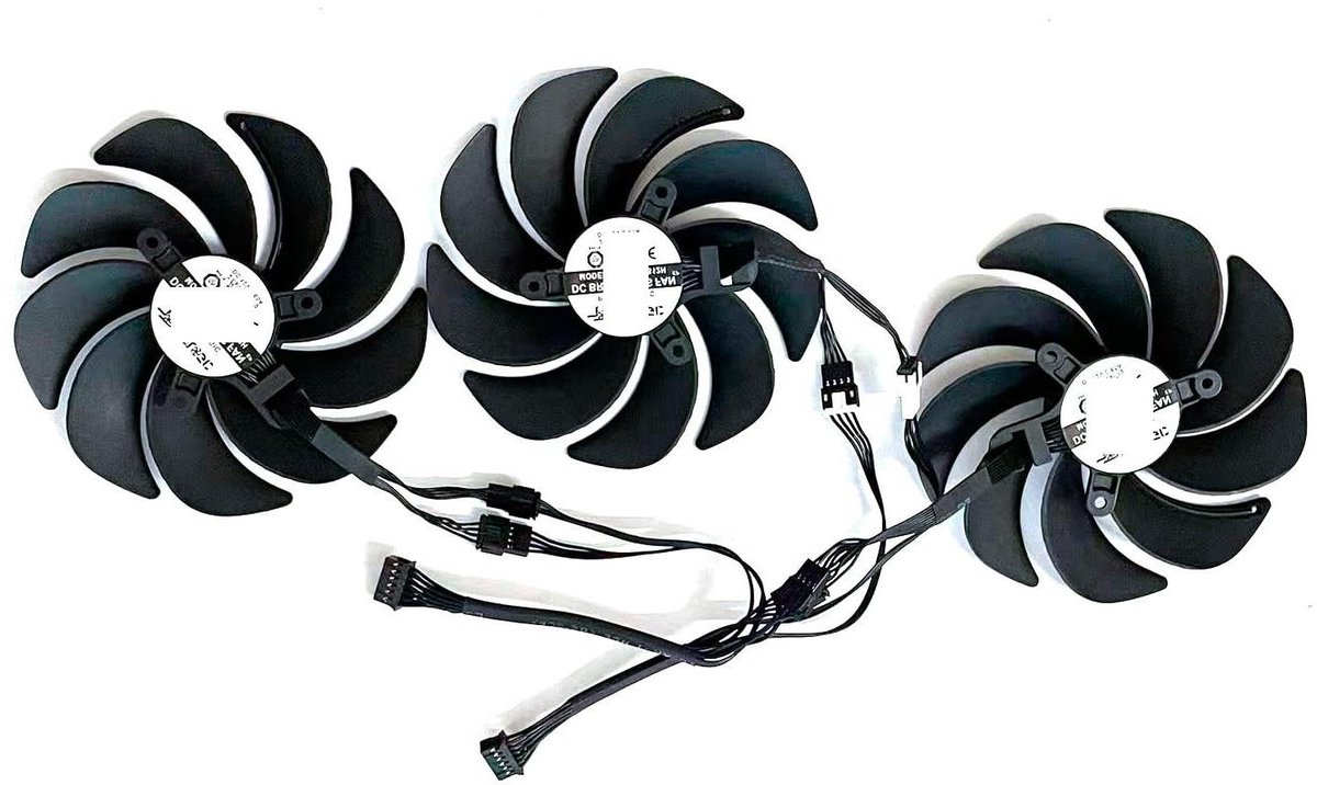Grafische Kaart Koeler - Ventilator GPU - Component Koelen - Efficiënte Warmteafvoer - 100mm - Zwart
