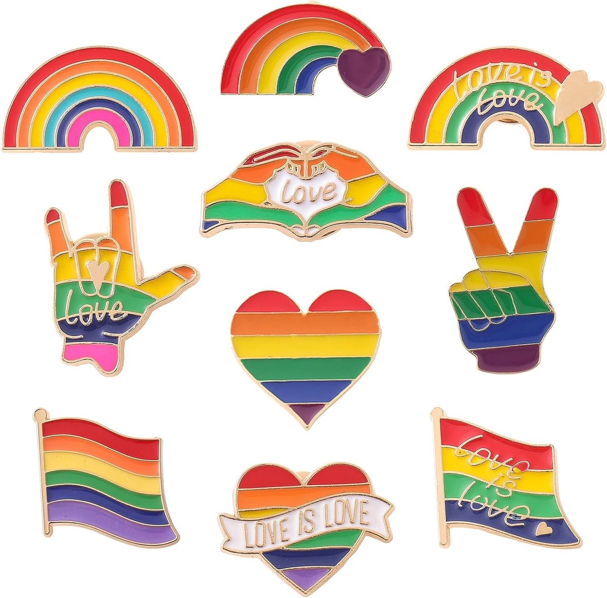 Kleurrijke Gay Pride Pin voor Sweaters, Sjaals, Jurken, Kostuums en Tassen - LGBT Accessoire voor Trots en Inclusiviteit