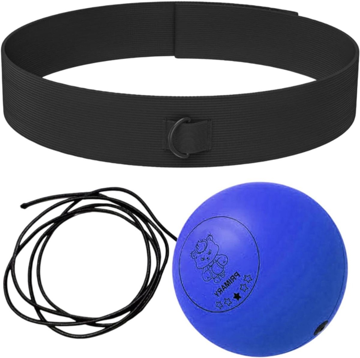 Boksbal met Hoofdband - Reflex Bal Set - Verbeteren Coördinatie - PU Schuim Materiaal - 3 Verschillende Ballen - Blauw