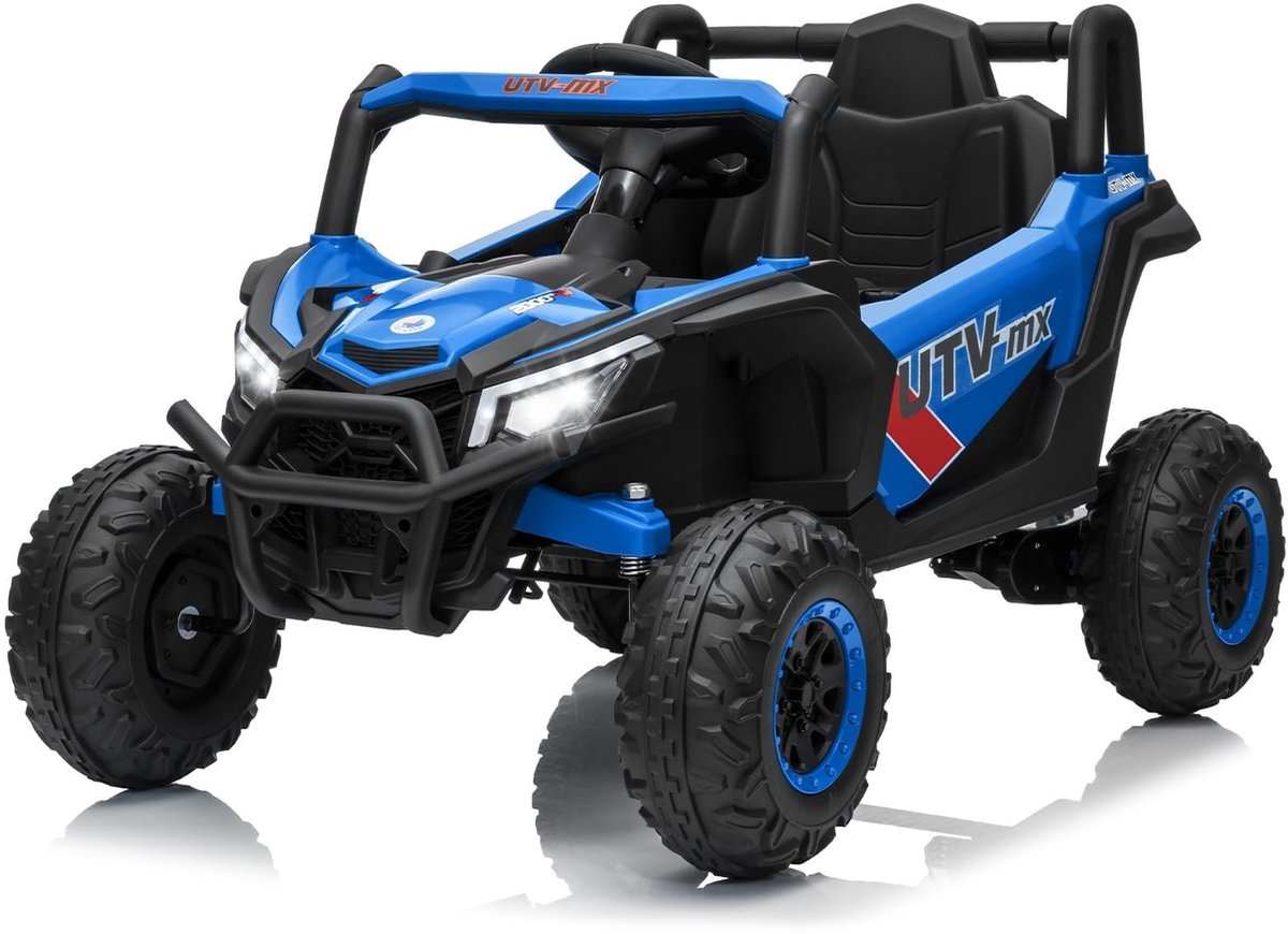 Danky Kinderquad - Elektrisch voertuig 12V - Afstandsbediening - LED-koplampen - USB & muziek - Vanaf 3 jaar - Blauw