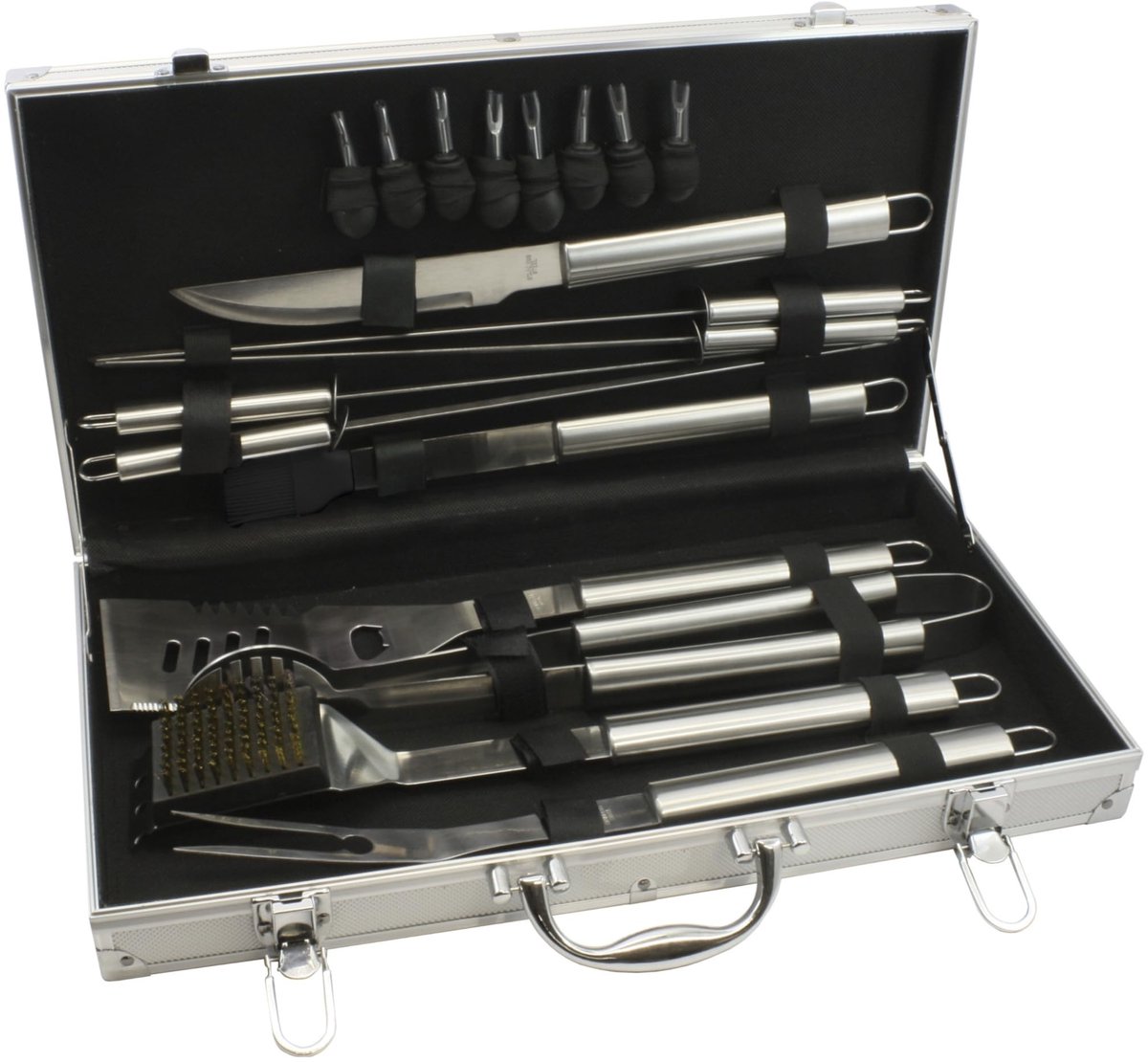 Omgoods - Barbecue Set in Koffer - 18 Stuks Gereedschap