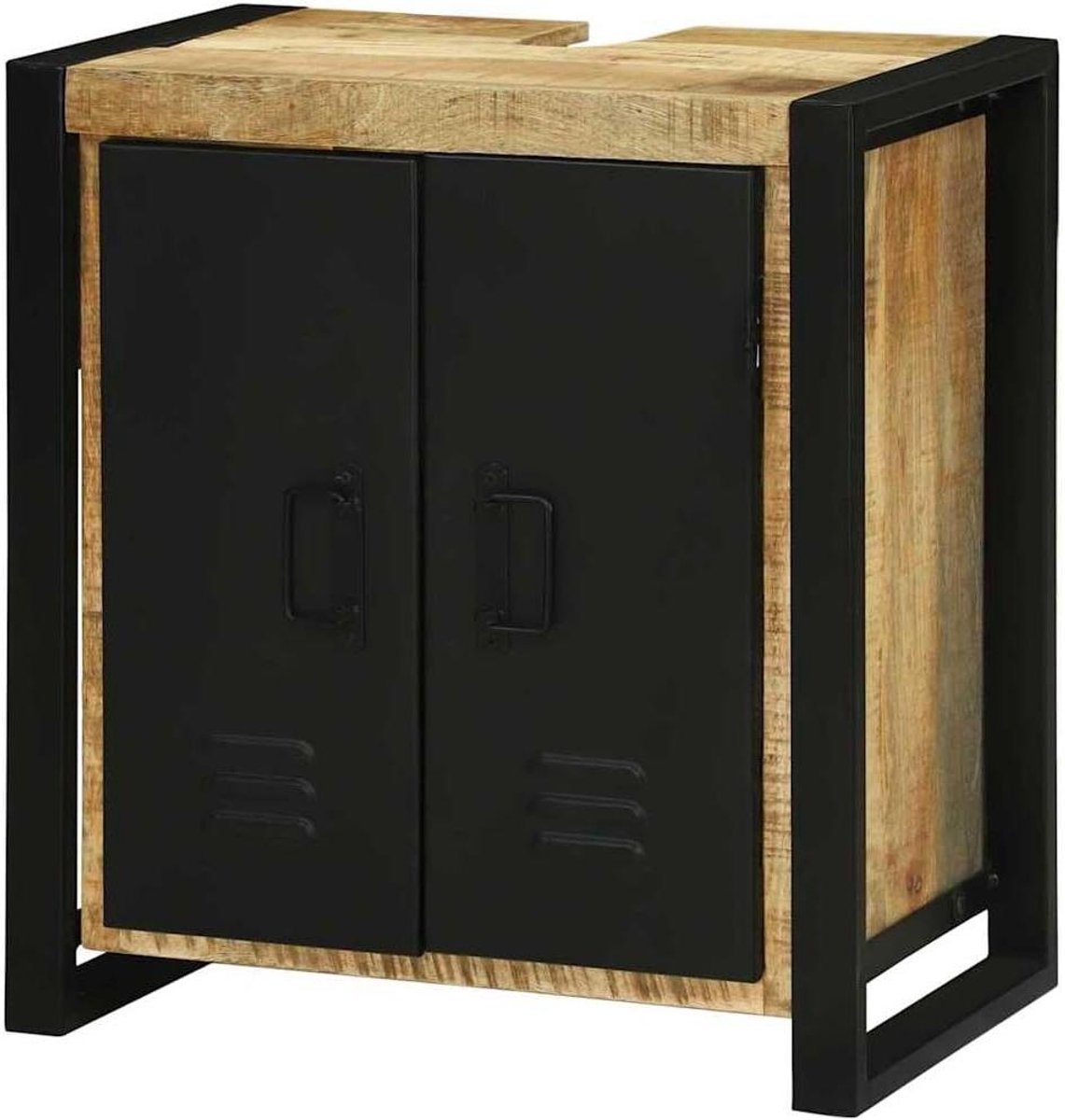 Badkamerkast Hout - Wastafelonderkast Opbergkast - Badkamer Organisatie - Glad Onderhoudsoppervlak - 55 x 35 x 60 cm - Bruin