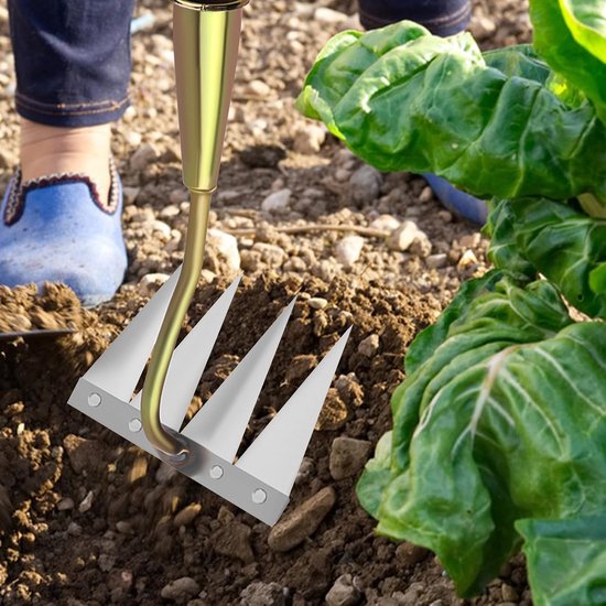 Onkruidschraper Handig - Onkruidverwijderaar Tuin - Gazon Bedden Werk - Scherpe Tanden Robuust - Zie Afbeelding van Merkloos	 — afbeelding 3