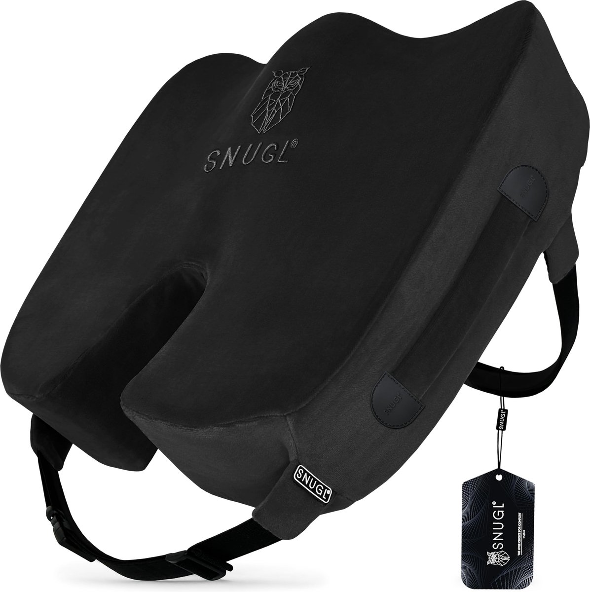 Omgoods - Ergonomisch Memory Foam Zitkussen voor Rugpijn - Orthopedisch Kussen voor Kantoor en Auto