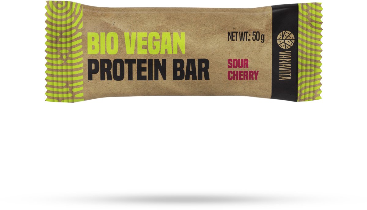 GymBeam BIO Vegan Eiwitreep VanaVita 50 g zure kers