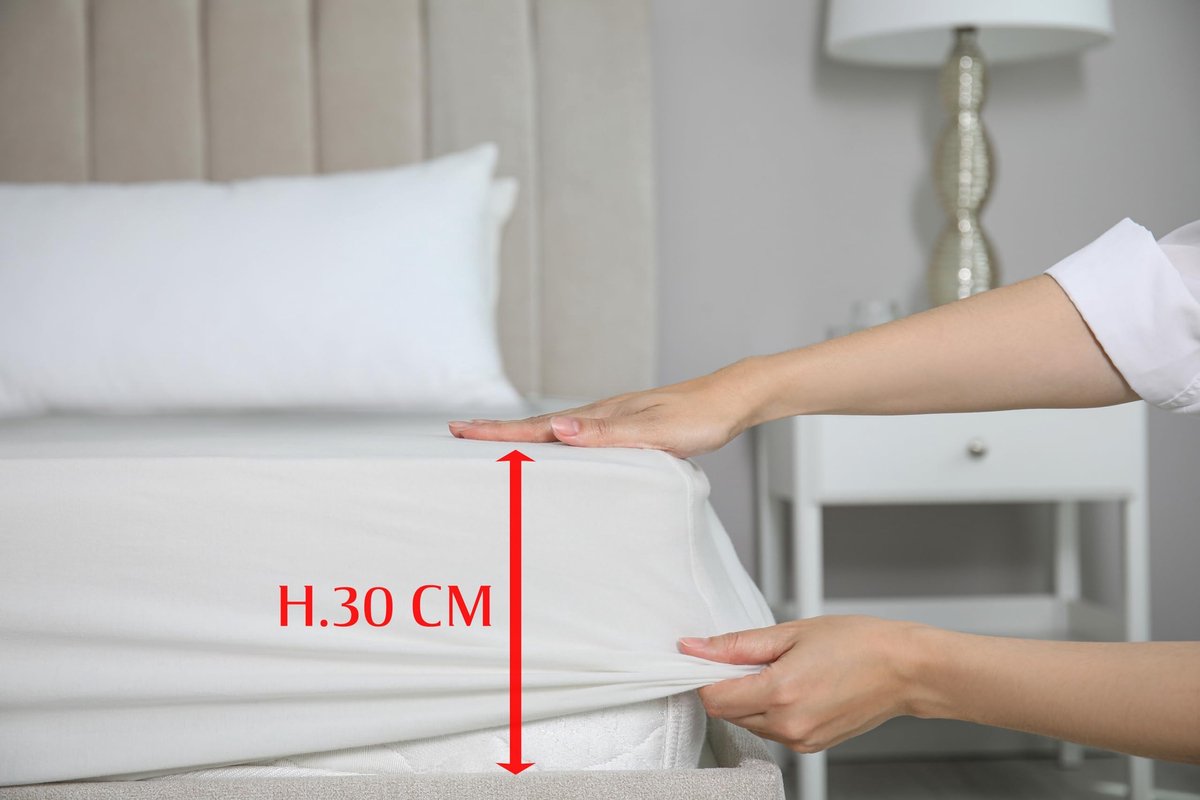 Omgoods - Fitted Sheet 90 x 200 cm - Wit - 100% Katoen - Maxi Hoek 30 cm